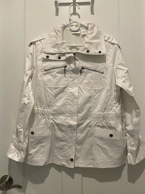 Chico’s Zenergy Mock Neck Georgina White Jacket